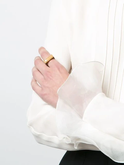 Shop Hadar Nornberg Square Shaped Ring In Yellow