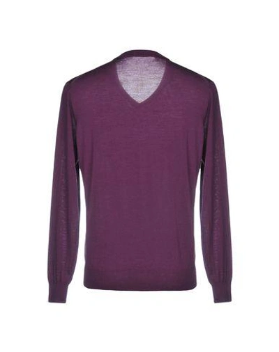 Shop Ferragamo Sweaters In Purple