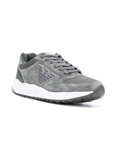 Shop Ea7 Emporio Armani Running Sneakers - Grey