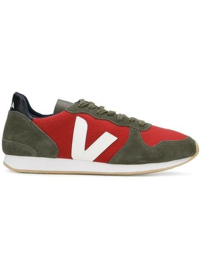 Shop Veja Colour Block Sneakers - Red