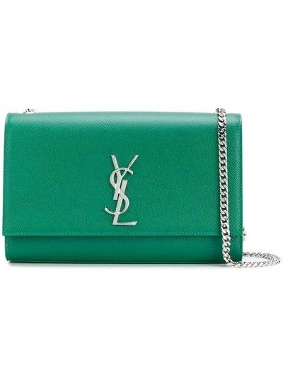 Shop Saint Laurent 'monogram' Crossbody Bag - Green