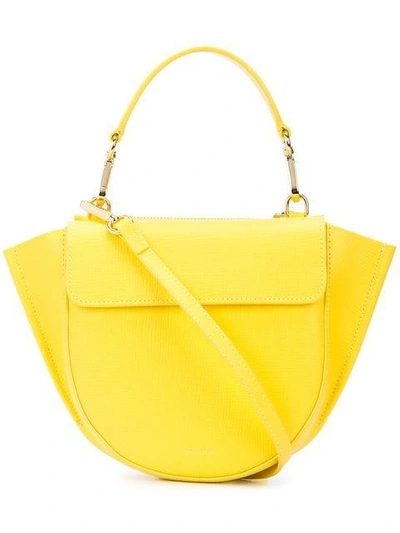 Shop Wandler Top Handle Shoulder Bag - Yellow