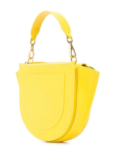 Shop Wandler Top Handle Shoulder Bag - Yellow