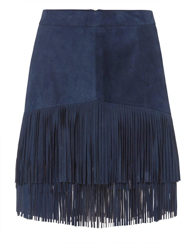 Shop Exclusive For Intermix Maris Fringe Suede Skirt