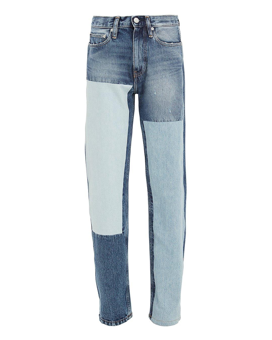 calvin klein jeans high rise straight leg jean