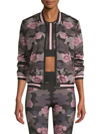 Shop Ultracor Collegiate Flower Camo Bomber Jacket In Blush