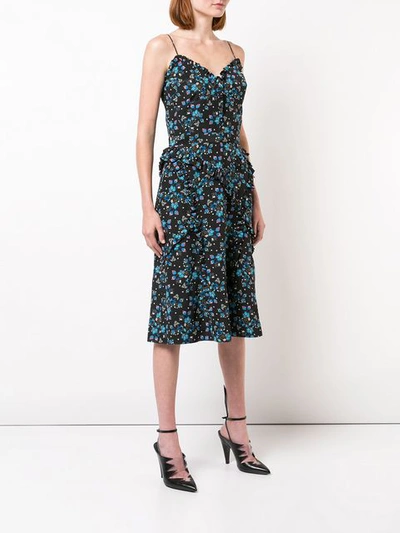 ALTUZARRA FLORAL-PRINT DRESS - 黑色