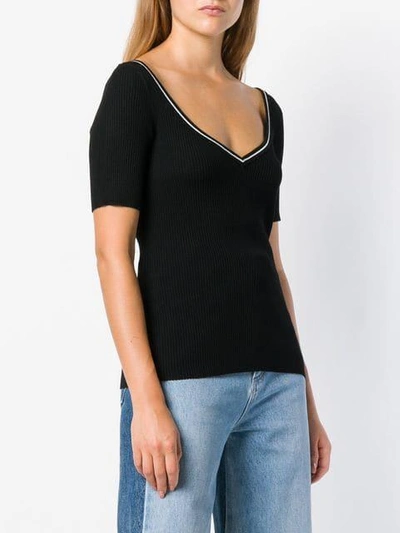 Shop Frame Sweetheart Sweater In Black