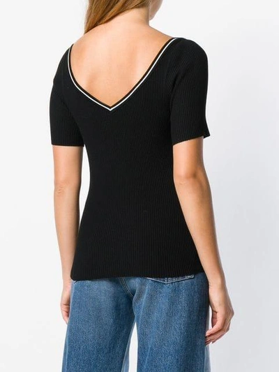 Shop Frame Sweetheart Sweater In Black
