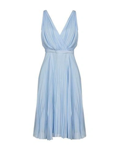 Shop Prada Knee-length Dresses In Sky Blue