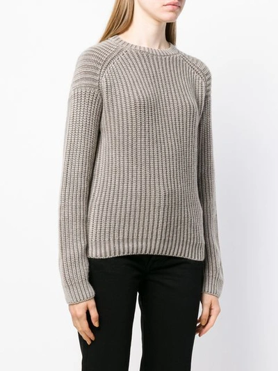 Shop Iris Von Arnim Ribbed Knit Sweater - Brown