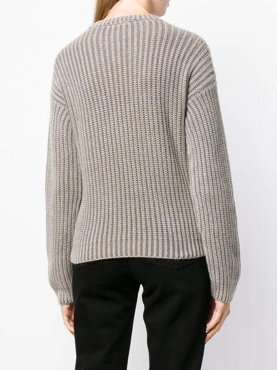 Shop Iris Von Arnim Ribbed Knit Sweater - Brown