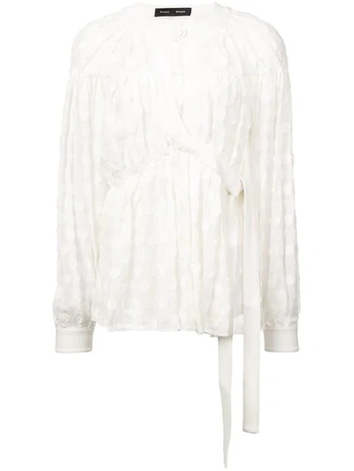 Shop Proenza Schouler Fil Coupé Blouse In White