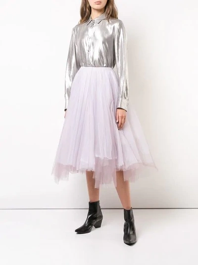 Shop Marc Le Bihan Tulle Midi Skirt In Pink