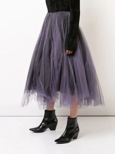 Shop Marc Le Bihan Tulle Midi Skirt In Purple