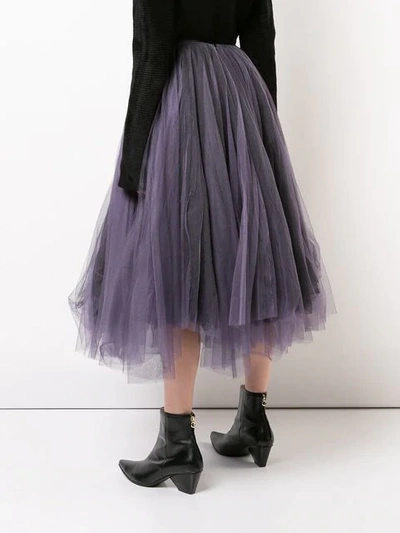 Shop Marc Le Bihan Tulle Midi Skirt In Purple