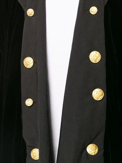 Shop Greg Lauren Asymmetric Coat In Black