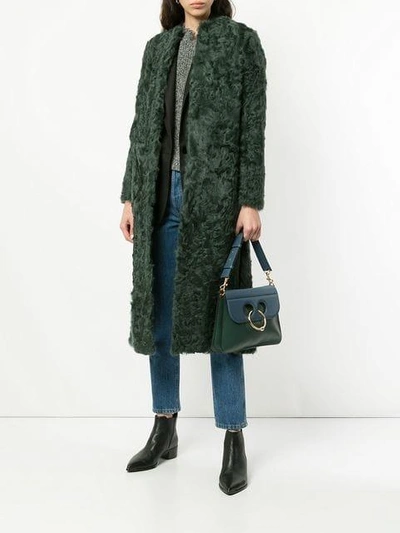 belted shearling coat