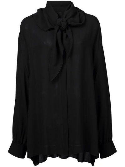 Shop The Row Pussy Bow Blouse In Black