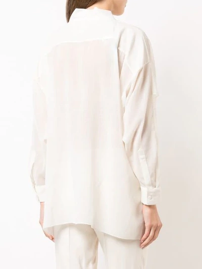 Shop Maison Rabih Kayrouz Asymmetric Blouse In White