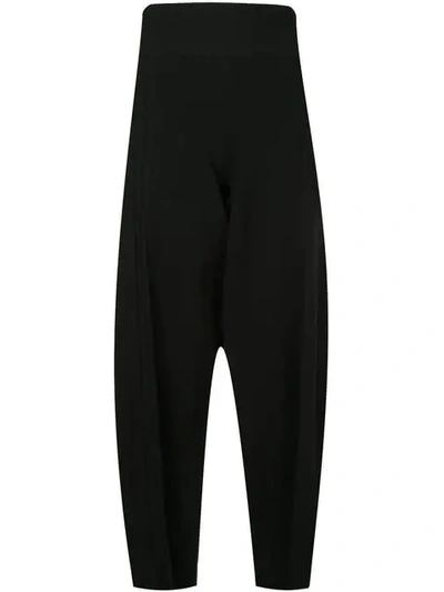 Shop Y-3 Wide Leg Knit Culottes - Black