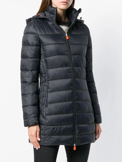 Shop Save The Duck Hooded Padded Parka - Black
