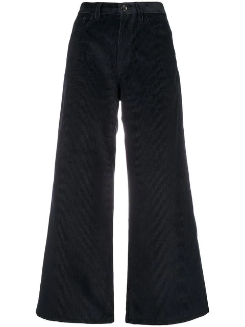 Nine In The Morning Wide Leg Corduroy Trousers In Blue | ModeSens