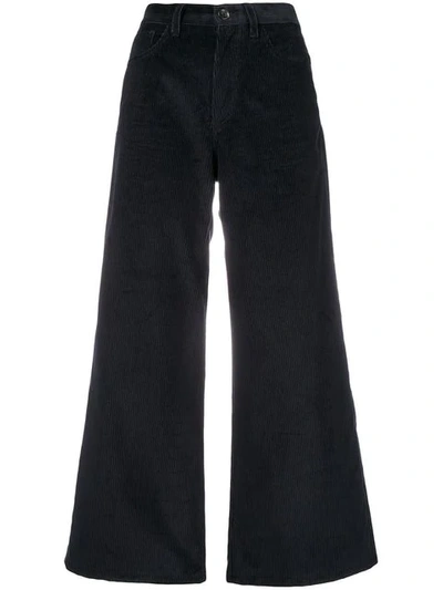 Shop Nine In The Morning Wide Leg Corduroy Trousers In Blue