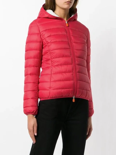 Shop Save The Duck Padded Puffer Jacket - Red