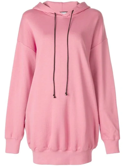 Shop Krizia Long Hoodie In Pink