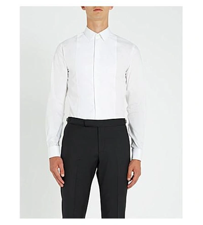 Shop Tiger Of Sweden Farran Bib-front Cotton Shirt In Pure White
