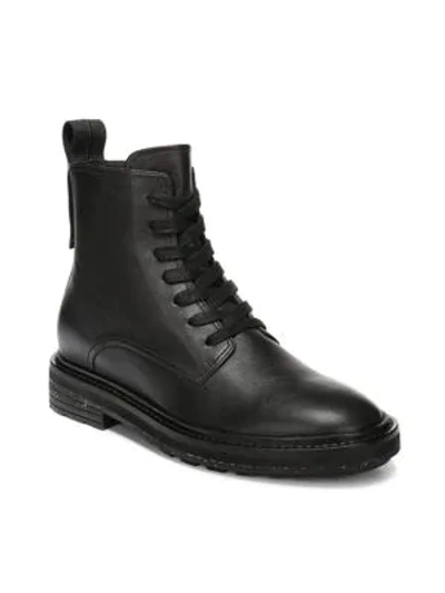Shop Via Spiga Kinley Leather Combat Boots In Black