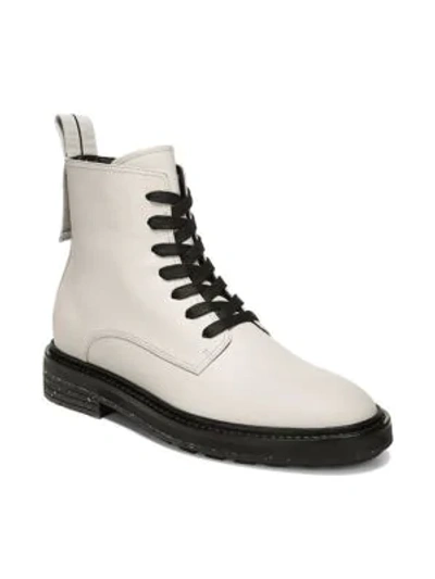 Shop Via Spiga Kinley Leather Combat Boots In Bone