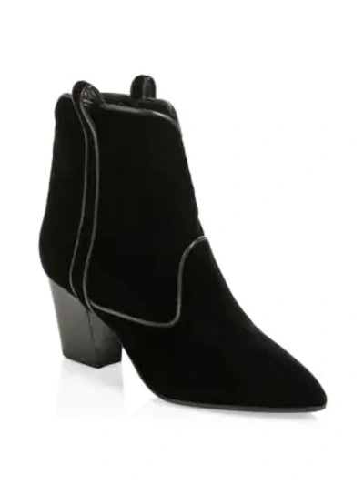 Shop Laurence Dacade Sheryll Western Suede Ankle Boots In Black