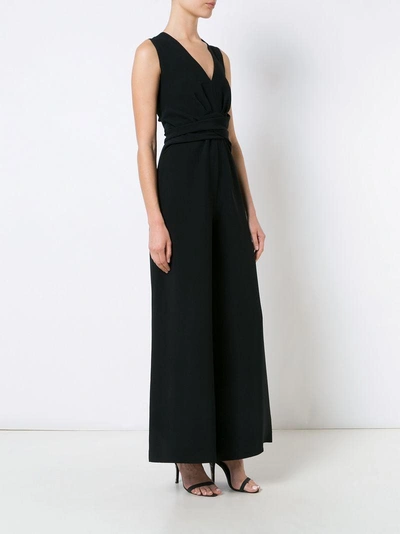 Shop Tome Long V-neck Dress - Black