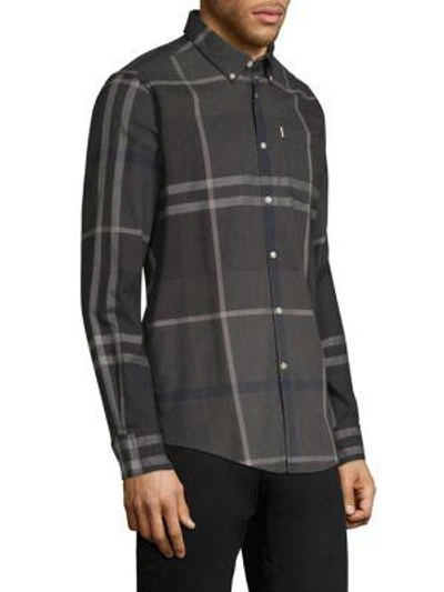 Shop Barbour Dunoon Plaid Shirt In Graphite