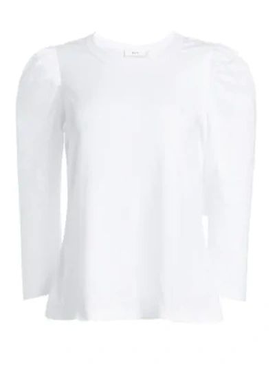 Shop A.l.c Karlie Puff Sleeve T-shirt In White