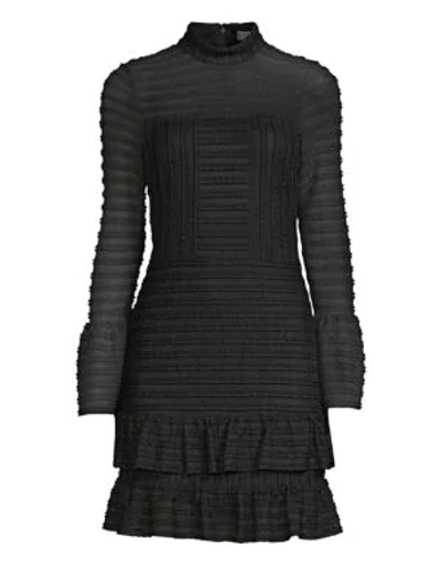 Shop Parker Topanga Ruffled Sheath Dress In Black