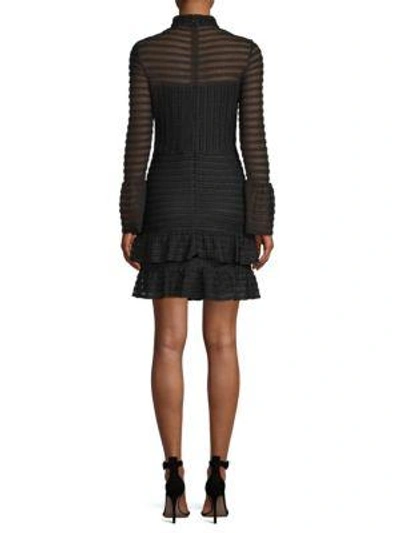 Shop Parker Topanga Ruffled Sheath Dress In Black