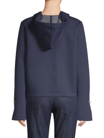 Shop Mother Of Pearl Lumen Oversized Drawstring Hoodie In Navy