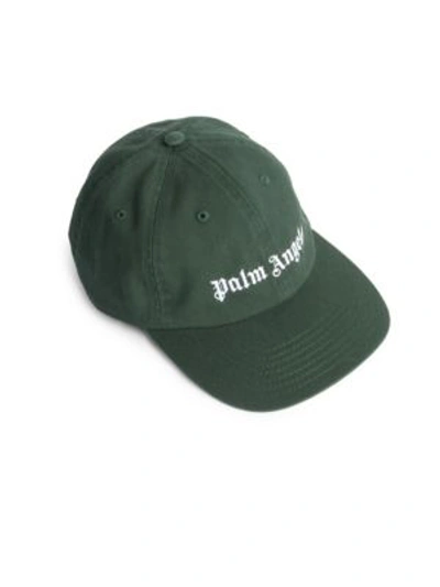 Shop Palm Angels Classic Logo Baseball Cap In Dark Green