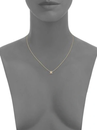 Shop Zoë Chicco Pavé Diamond & 14k Yellow Gold Initial Pendant Necklace In A