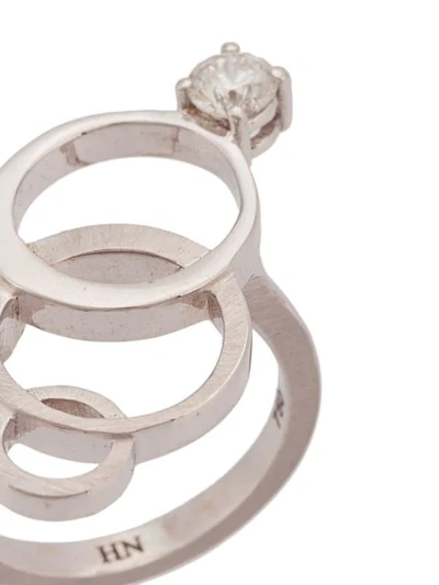 Shop Hadar Nornberg Layered Rings In Grey