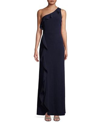 calvin klein one shoulder gown