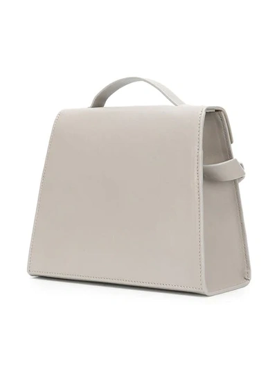 Shop Aesther Ekme Mini Triangle Bag In Grey