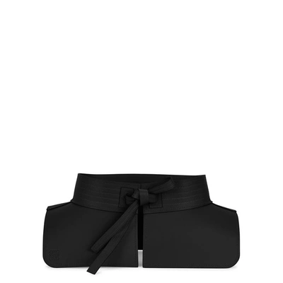 Shop Loewe Obi Black Leather Waist Belt
