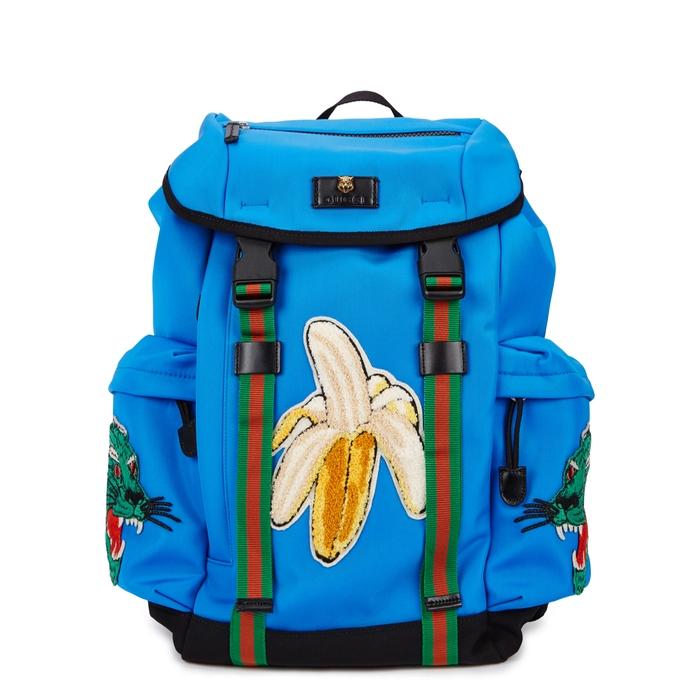 blue banana backpack