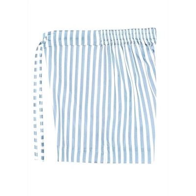 Shop Radice Alexandra Silk Pyjama In Candy Blue Stripes - Short