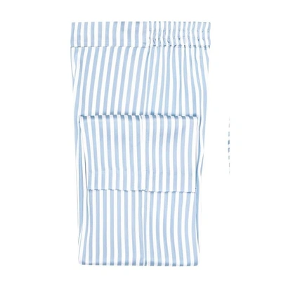 Shop Radice Alexandra Silk Pyjama In Candy Blue Stripes - Bottom