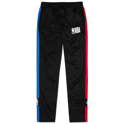 Shop Marcelo Burlon County Of Milan X Nba Striped Jersey Jogging Trousers In Black